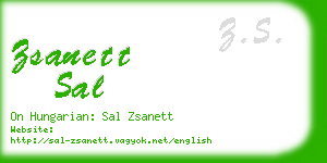 zsanett sal business card